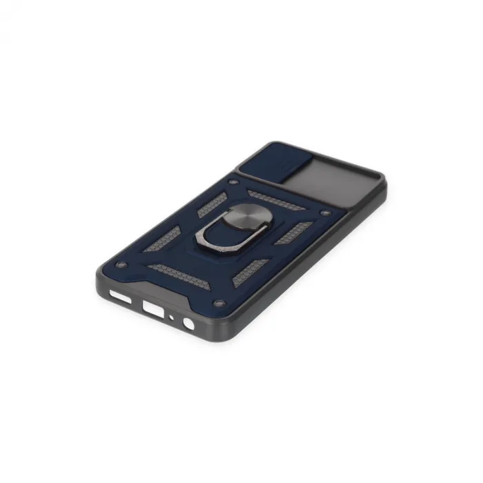 Samsung Galaxy A04 Kılıf Pars Lens Yüzüklü Silikon - Lacivert