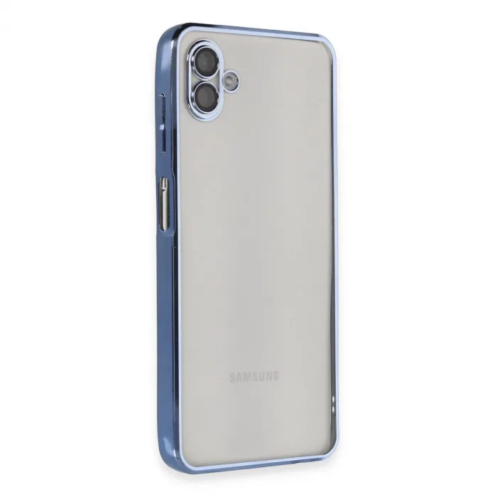 Samsung Galaxy A04 Kılıf Razer Lensli Silikon - Açık Mavi