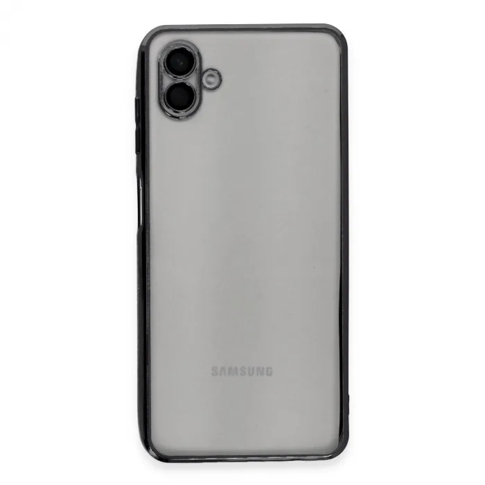 Samsung Galaxy A04 Kılıf Razer Lensli Silikon - Siyah