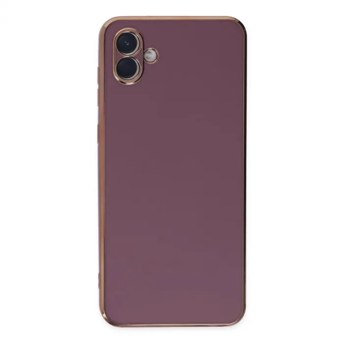 Samsung Galaxy A04 Kılıf Volet Silikon - Mor