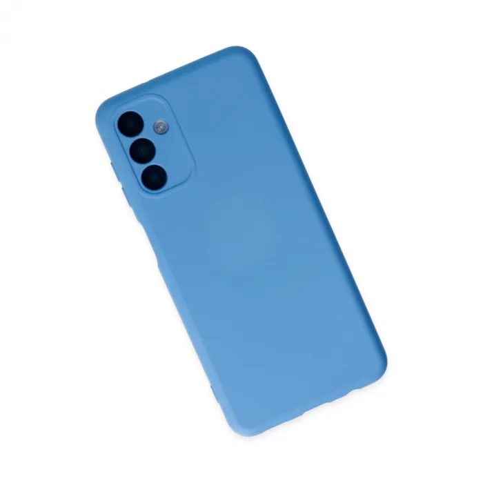 Samsung Galaxy A04s Kılıf Nano İçi Kadife Silikon - Mavi