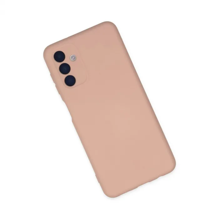 Samsung Galaxy A04s Kılıf Nano İçi Kadife Silikon - Pudra