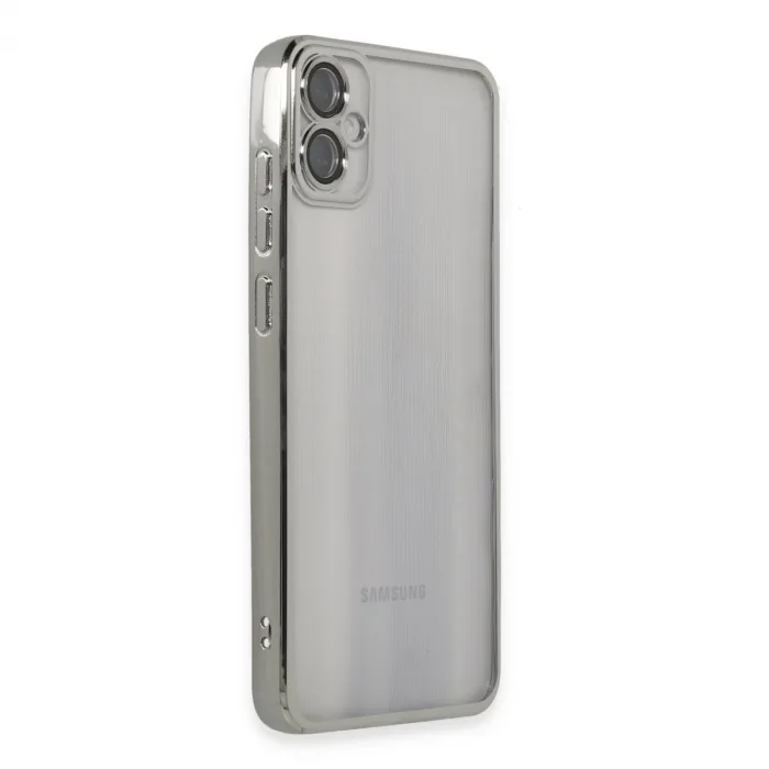 Samsung Galaxy A05 Kılıf Razer Lensli Silikon - Gümüş