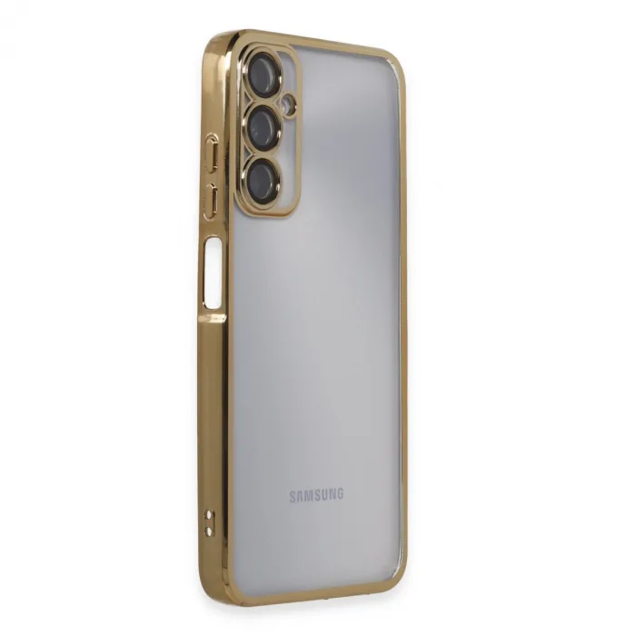 Samsung Galaxy A05s Kılıf Razer Lensli Silikon - Gold
