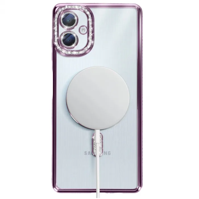 Samsung Galaxy A06 Joke Simli Magneticsafe Kılıf - Derin Mor