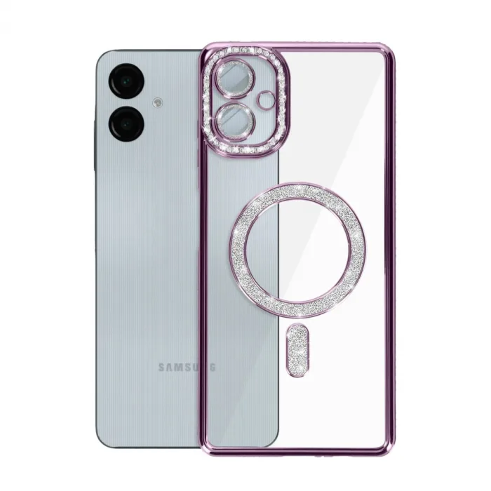 Samsung Galaxy A06 Joke Simli Magneticsafe Kılıf - Derin Mor