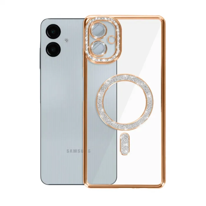 Samsung Galaxy A06 Joke Simli Magneticsafe Kılıf - Gold