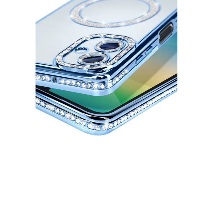 Samsung Galaxy A06 Joke Simli Magneticsafe Kılıf - Mavi