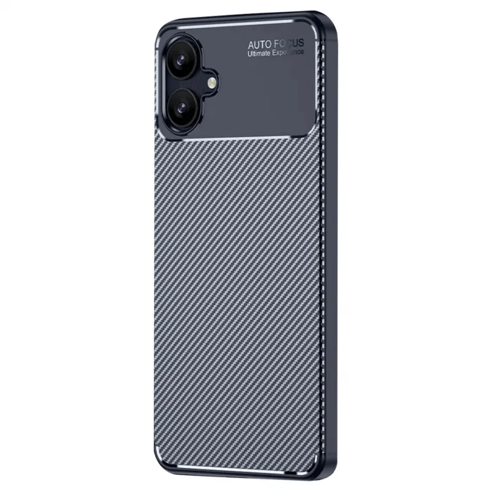 Samsung Galaxy A06 Kılıf Auto Focus Karbon Kapak - Lacivert