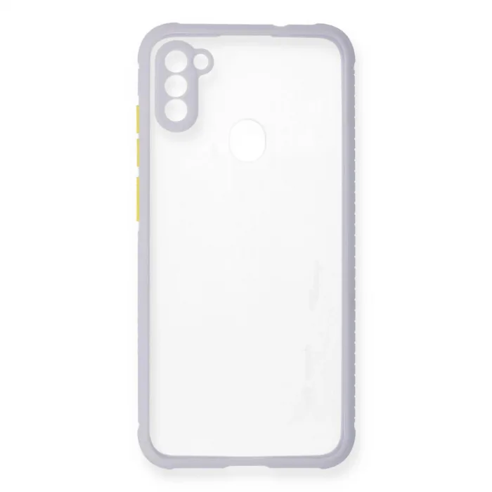 Samsung Galaxy A11 Kılıf Miami Şeffaf Silikon - Lila