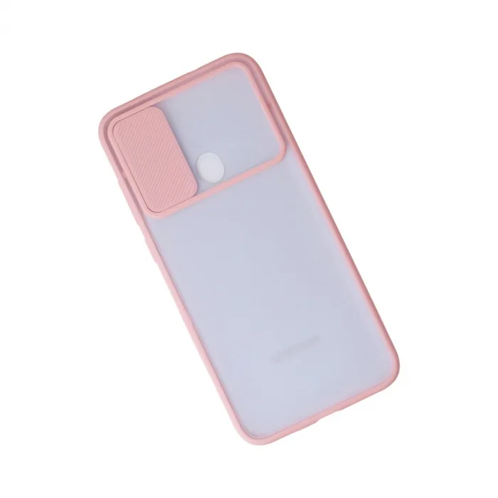 Samsung Galaxy A11 Kılıf Palm Buzlu Kamera Sürgülü Silikon - Pembe