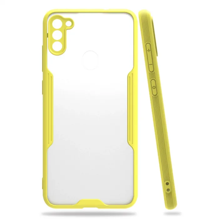 Samsung Galaxy A11 Kılıf Platin Silikon - Sarı