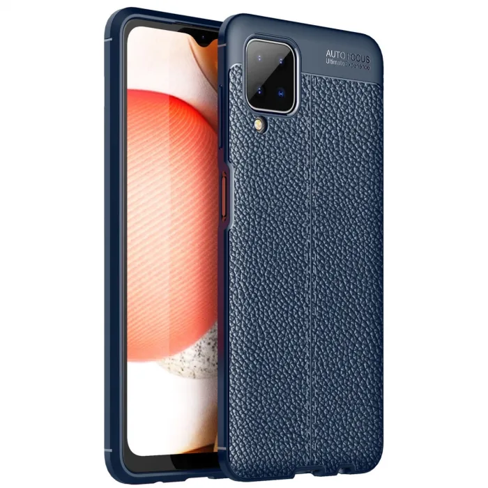 Samsung Galaxy A12 Kılıf Auto Focus Kapak - Lacivert