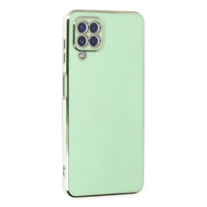 Samsung Galaxy A12 Kılıf Volet Silikon - Açık Yeşil