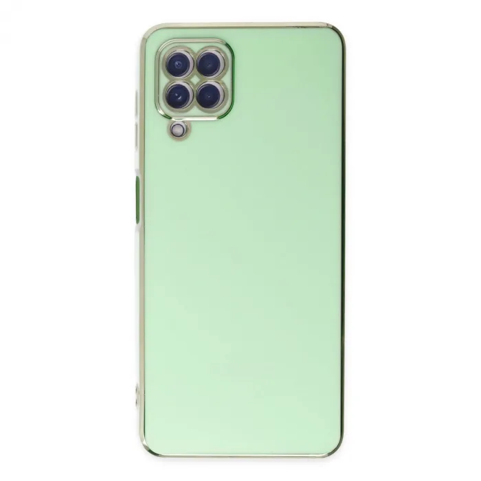 Samsung Galaxy A12 Kılıf Volet Silikon - Açık Yeşil