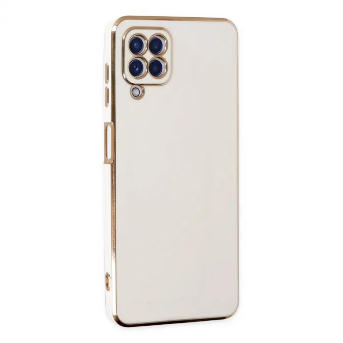 Samsung Galaxy A12 Kılıf Volet Silikon - Beyaz