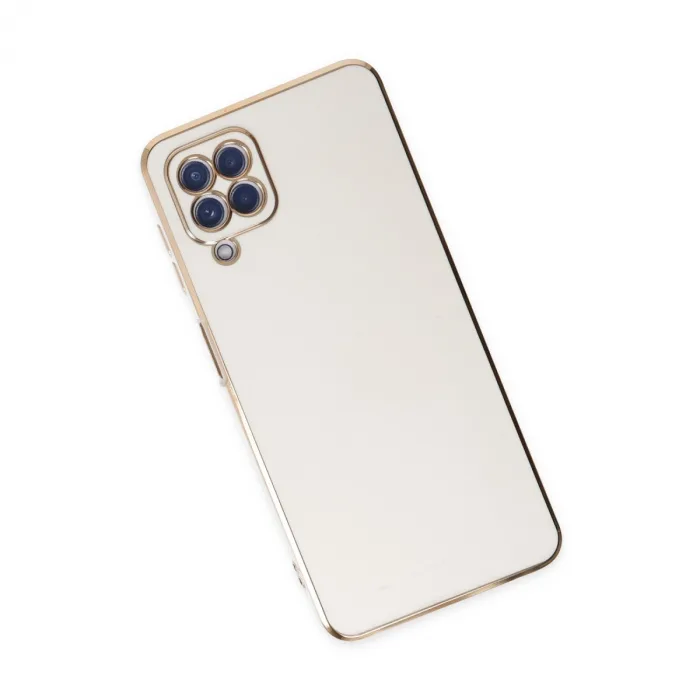 Samsung Galaxy A12 Kılıf Volet Silikon - Beyaz