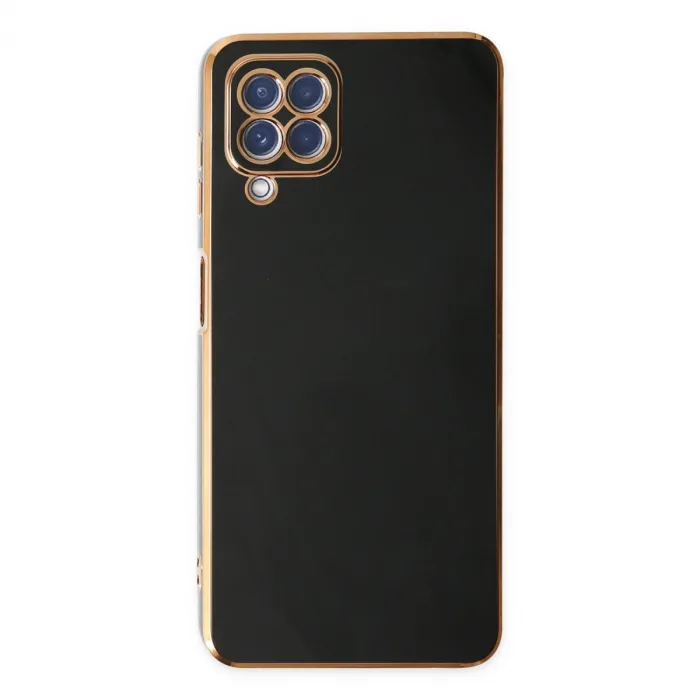 Samsung Galaxy A12 Kılıf Volet Silikon - Siyah