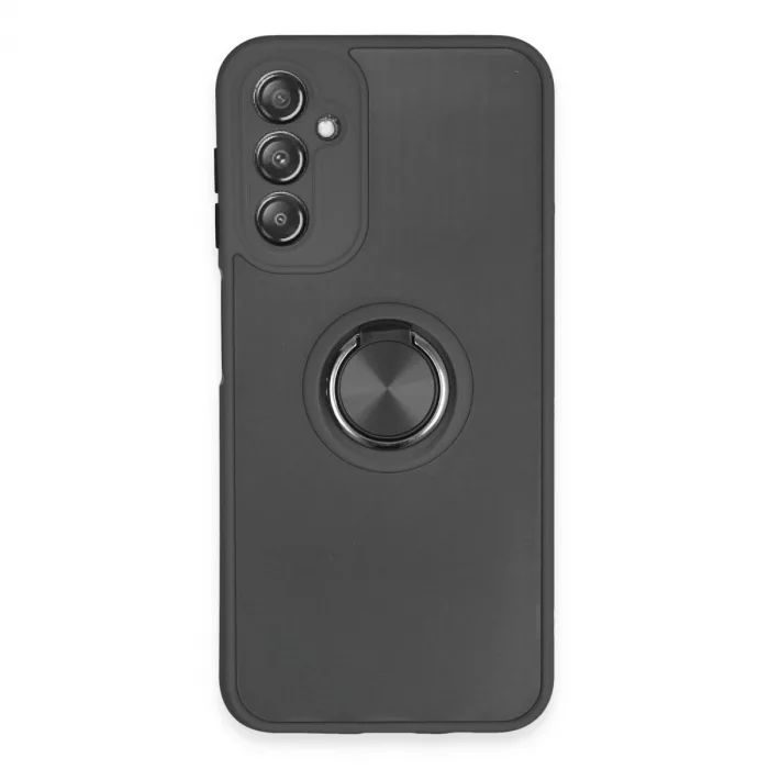 Samsung Galaxy A14 4g Kılıf Montreal Yüzüklü Silikon Kapak - Siyah