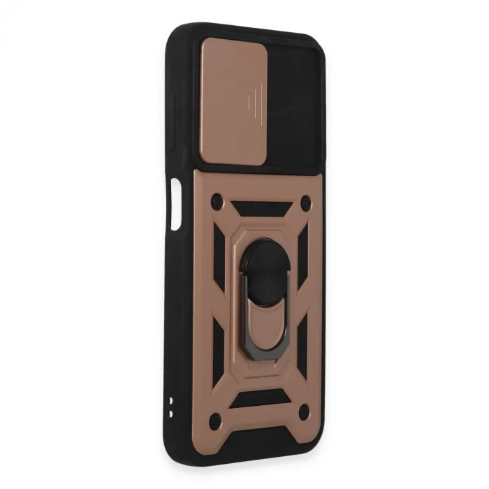 Samsung Galaxy A14 4g Kılıf Pars Lens Yüzüklü Silikon - Rose Gold