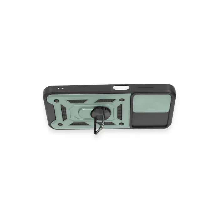 Samsung Galaxy A14 4g Kılıf Pars Lens Yüzüklü Silikon - Yeşil