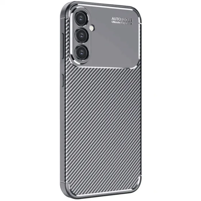 Samsung Galaxy A16 5g Kılıf Auto Focus Karbon Kapak - Gri