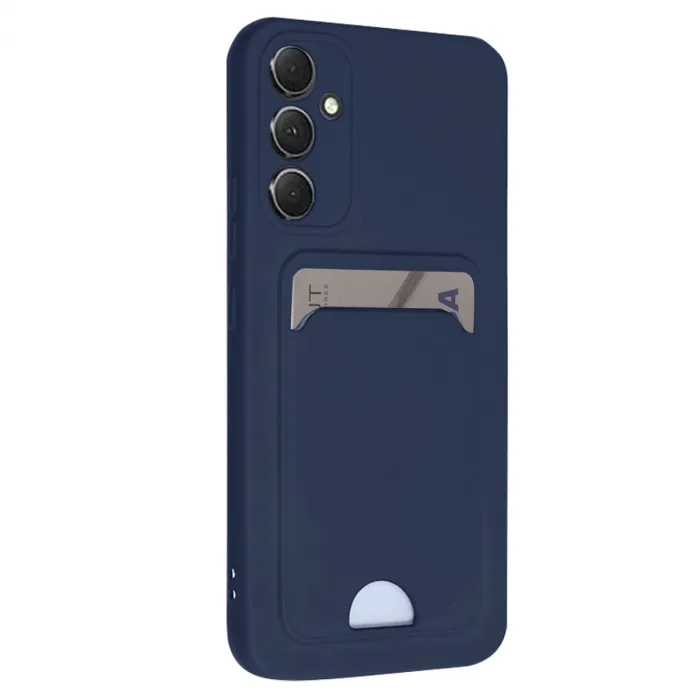 Samsung Galaxy A16 5g Kılıf Kelvin Kartvizitli Silikon - Lacivert