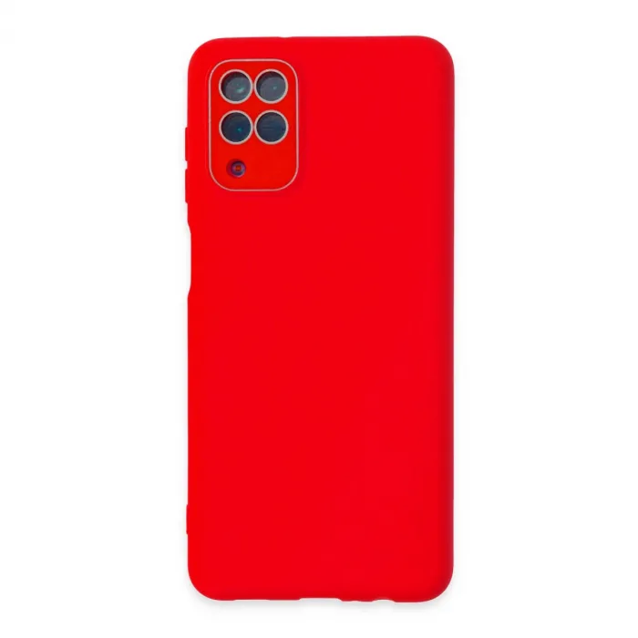 Samsung Galaxy A22 Kılıf Lansman Glass Kapak - Kırmızı