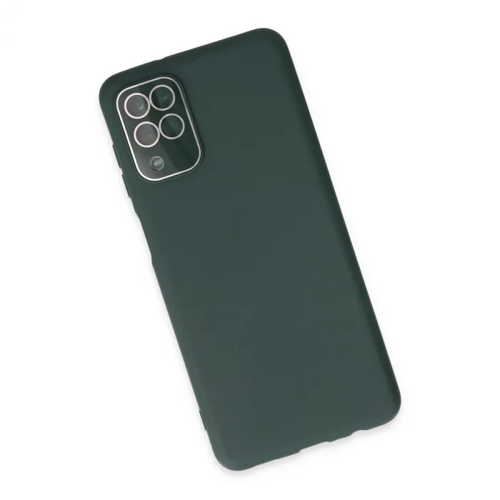 Samsung Galaxy A22 Kılıf Lansman Glass Kapak - Koyu Yeşil