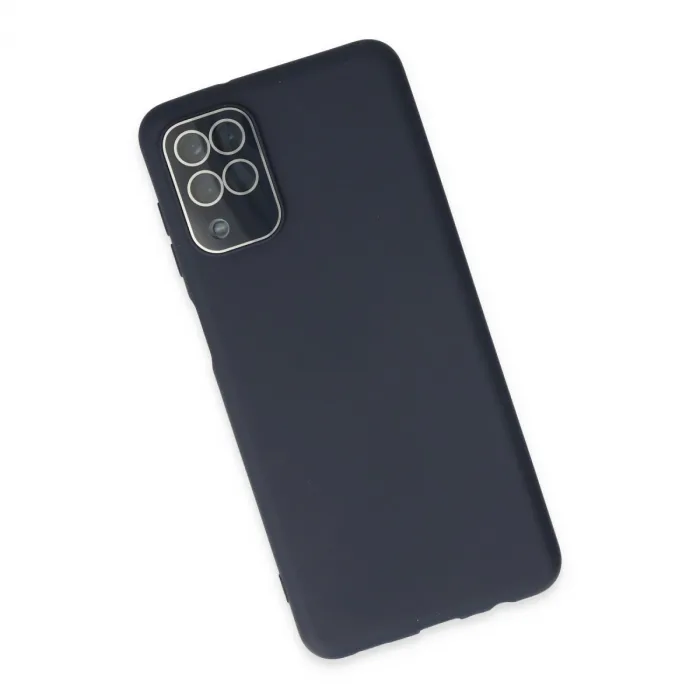 Samsung Galaxy A22 Kılıf Lansman Glass Kapak - Lacivert