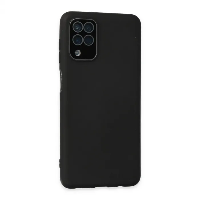 Samsung Galaxy A22 Kılıf Lansman Glass Kapak - Siyah