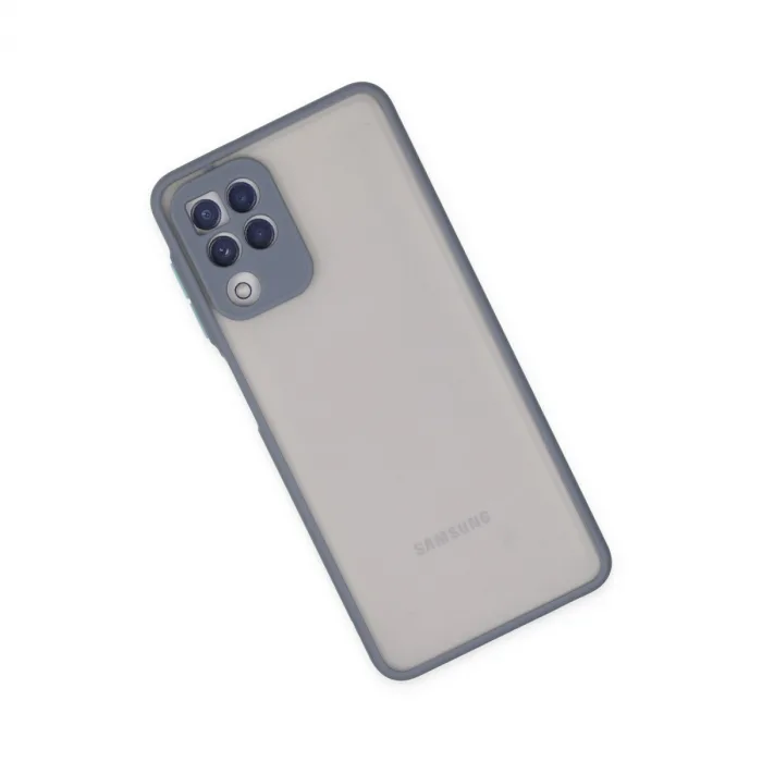 Samsung Galaxy A22 Kılıf Montreal Silikon Kapak - Gri