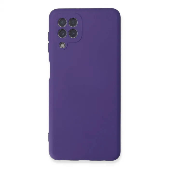 Samsung Galaxy A22 Kılıf Nano İçi Kadife Silikon - Mor