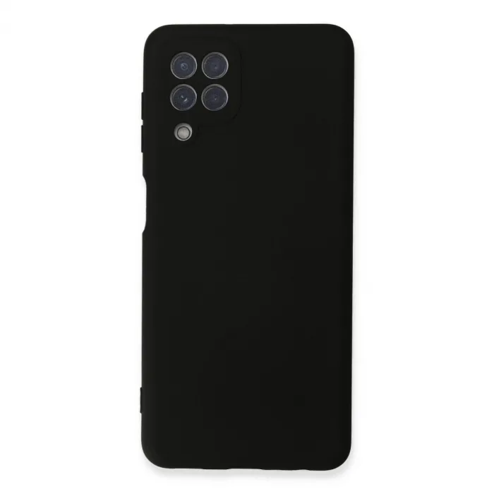 Samsung Galaxy A22 Kılıf Nano İçi Kadife Silikon - Siyah