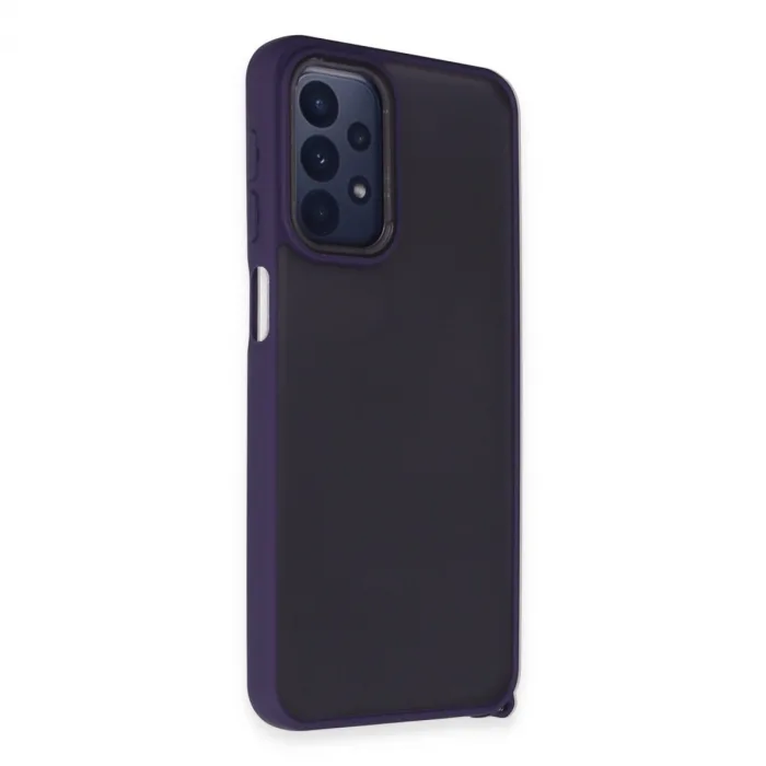 Samsung Galaxy A23 4g Kılıf Elegant Kapak - Derin Mor
