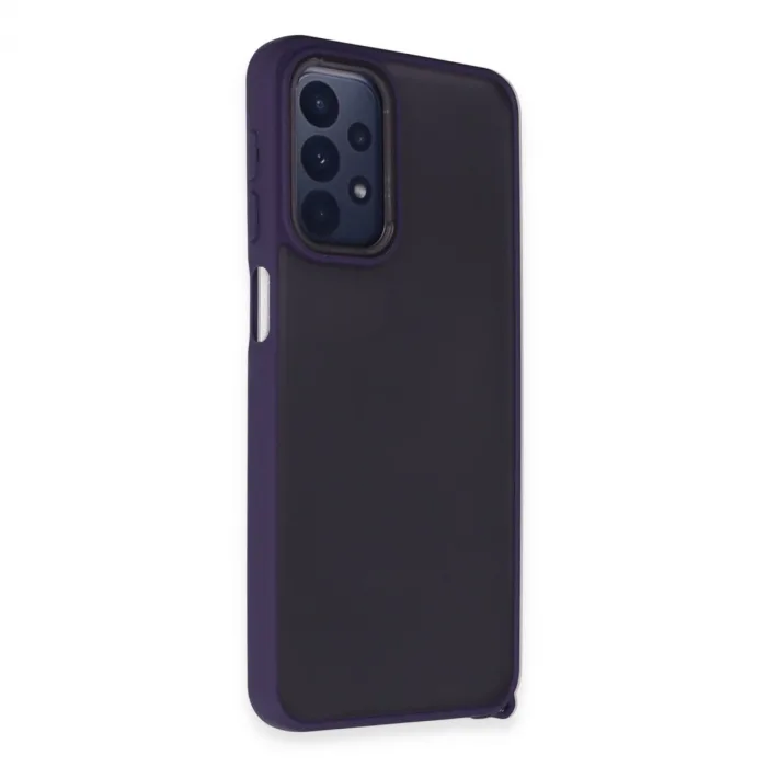 Samsung Galaxy A23 4g Kılıf Elegant Kapak - Derin Mor