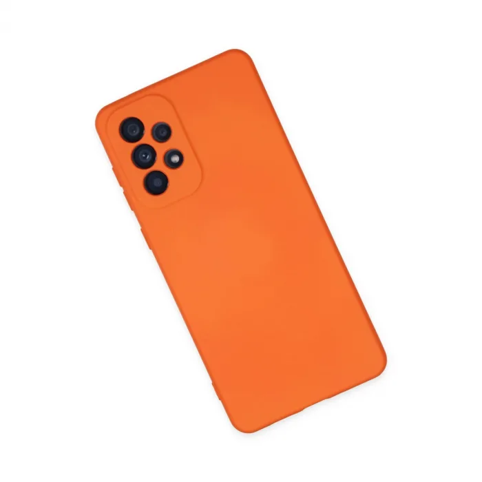 Samsung Galaxy A23 4g Kılıf Nano İçi Kadife Silikon - Turuncu