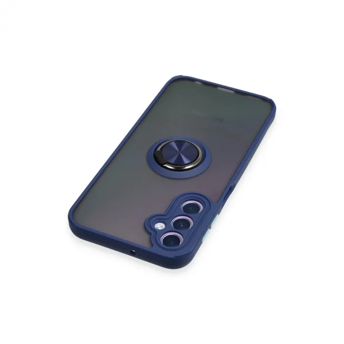 Samsung Galaxy A24 4g Kılıf Montreal Yüzüklü Silikon Kapak - Lacivert