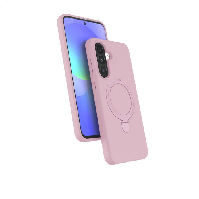 Samsung Galaxy A26 Regal Magsafe Standlı Kapak - Açık Pembe