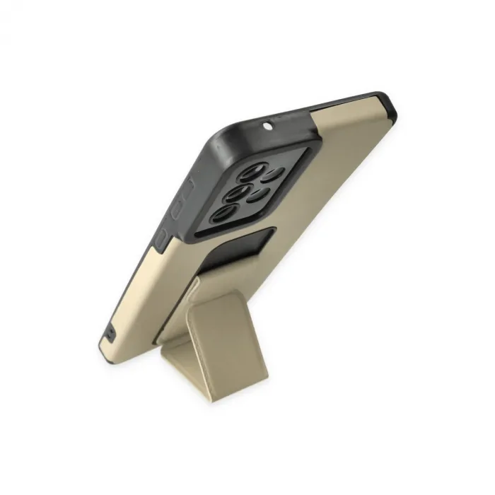 Samsung Galaxy A33 5g Kılıf Mega Standlı Silikon - Gold