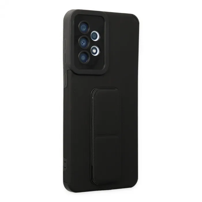 Samsung Galaxy A33 5g Kılıf Mega Standlı Silikon - Siyah