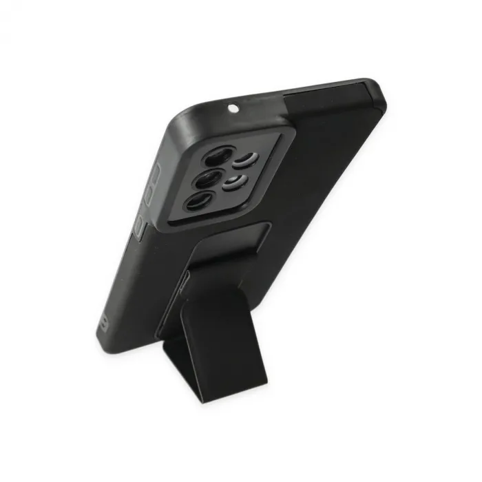 Samsung Galaxy A33 5g Kılıf Mega Standlı Silikon - Siyah