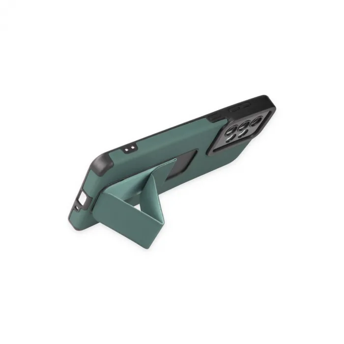 Samsung Galaxy A33 5g Kılıf Mega Standlı Silikon - Yeşil