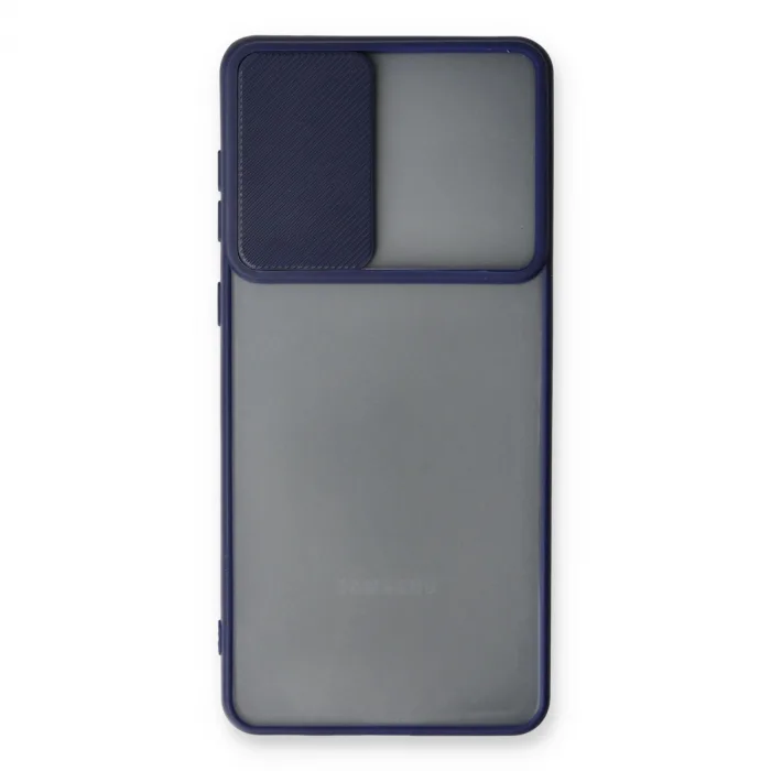 Samsung Galaxy A33 5g Kılıf Palm Buzlu Kamera Sürgülü Silikon - Lacivert