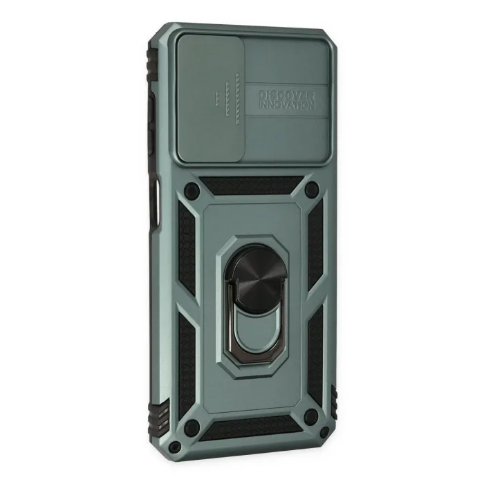 Samsung Galaxy A33 5g Kılıf Pars Lens Yüzüklü Silikon - Yeşil