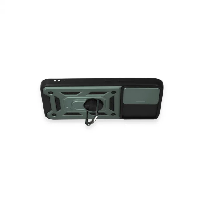 Samsung Galaxy A34 5g Kılıf Pars Lens Yüzüklü Silikon - Yeşil