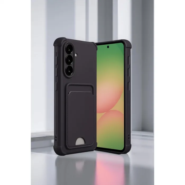 Samsung Galaxy A36 Kılıf Kelvin Kartvizitli Silikon - Bordo