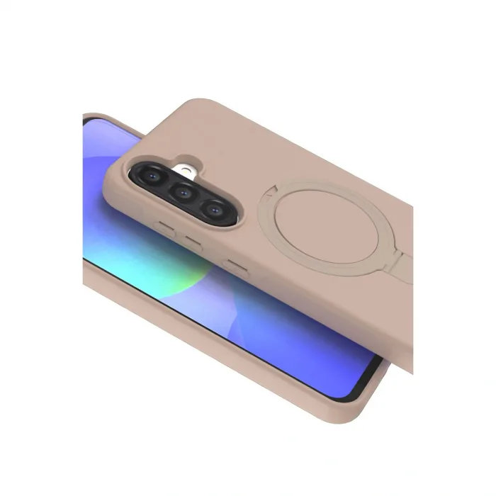 Samsung Galaxy A36 Regal Magsafe Standlı Kapak - Çöl Titanyum