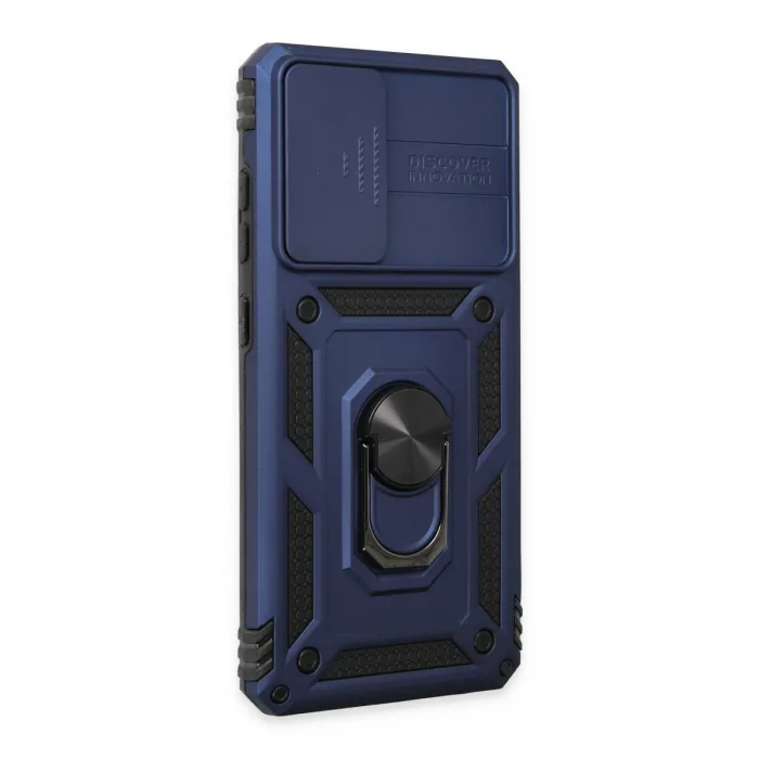 Samsung Galaxy A52 Kılıf Pars Lens Yüzüklü Silikon - Lacivert