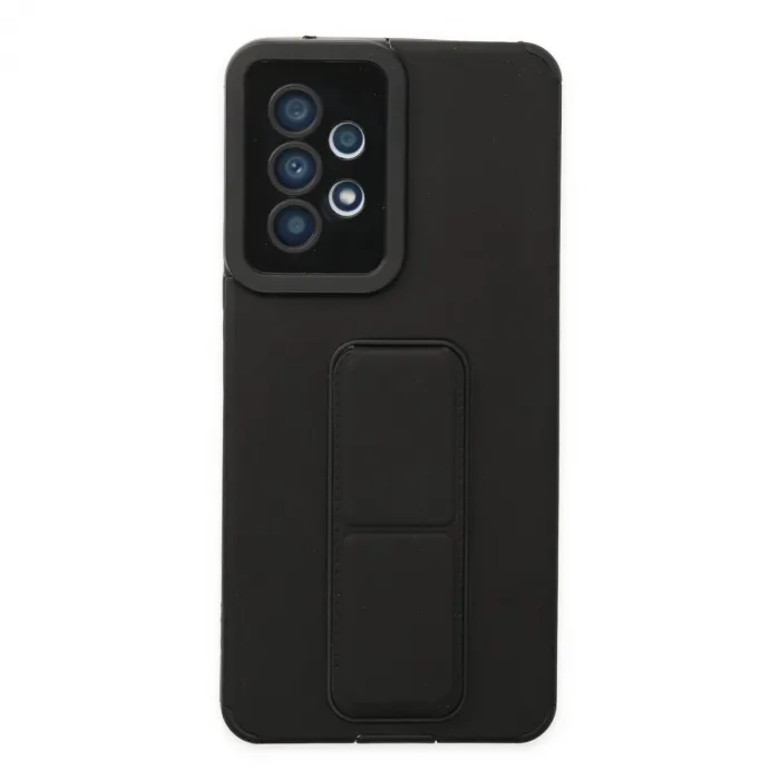 Samsung Galaxy A53 5g Kılıf Mega Standlı Silikon - Siyah